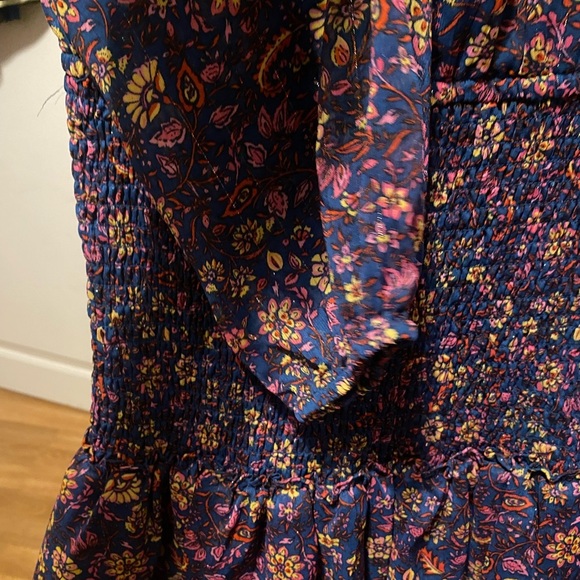 Pre-Owned Aqua Girls Size XL Long Sleeve Floral Print Multicolor Dress - Picture 2 of 2